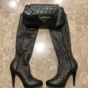 Chanel CC Envelop Bag and CC Quilted Boots